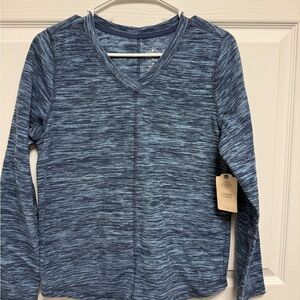 St. John's Bay Women’s‎ Heathered Blue Long Sleeve Tee XS